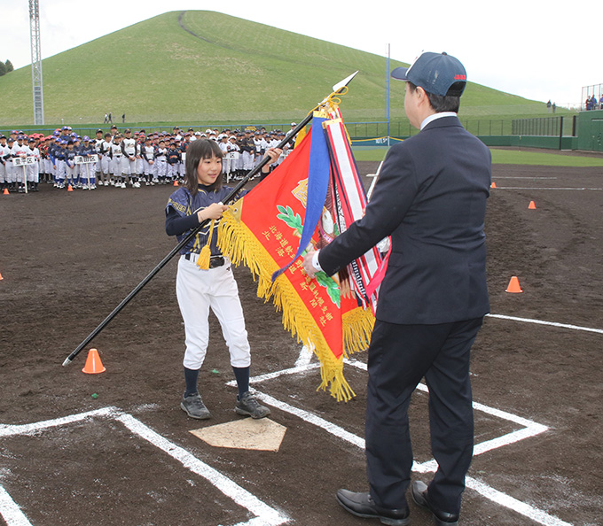 優勝旗返還（全道少年）の東海Fイーグルス