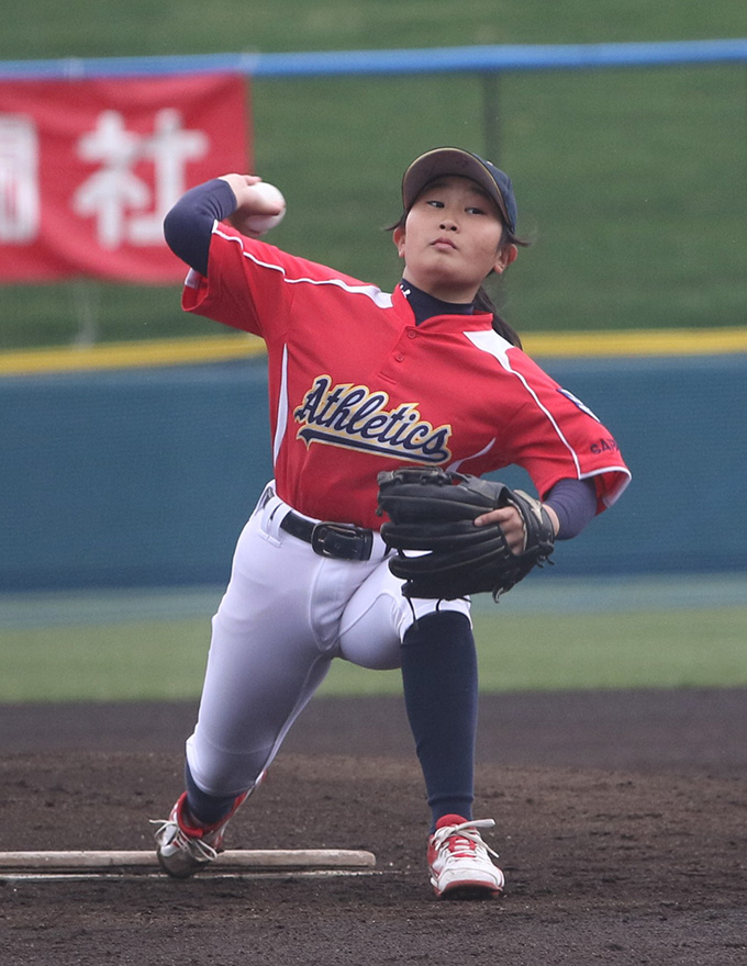 先発した井田投手（レッドアスレチックス）