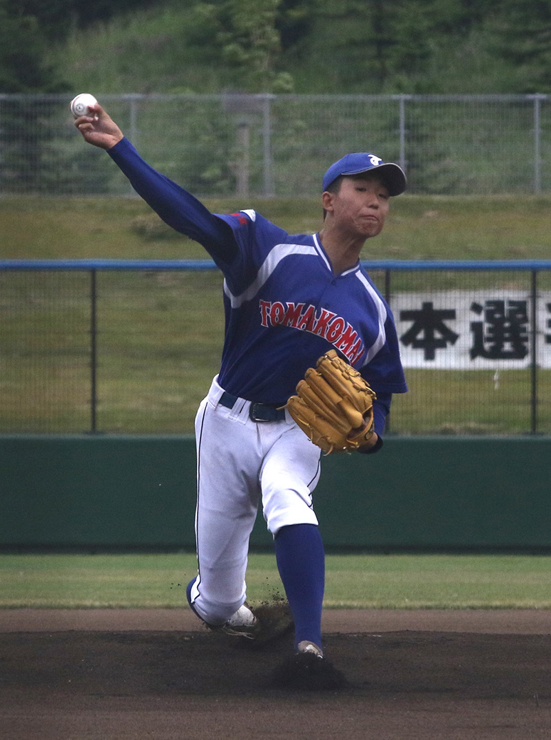 今大会注目の上原投手（苫小牧）