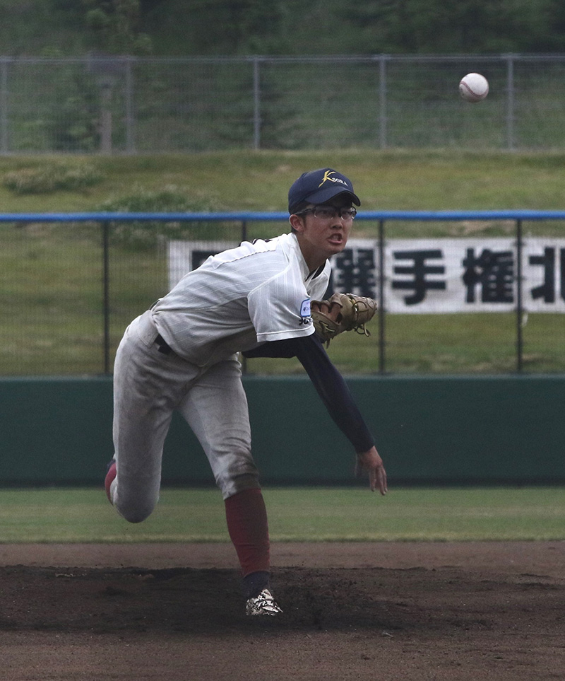 先発の柴田投手（北空知）