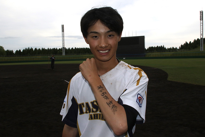 試合後の樽井投手