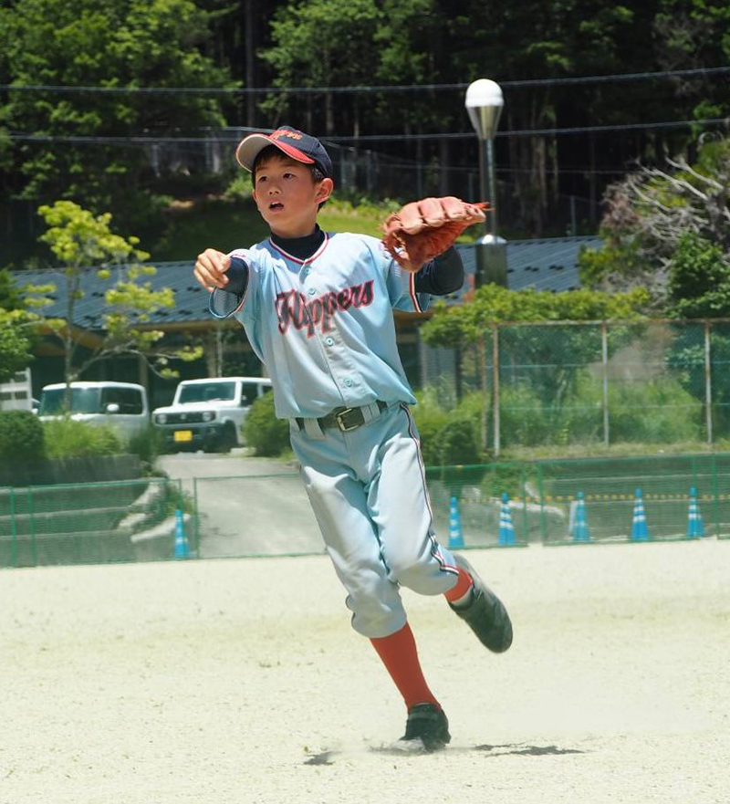 好守備でピンチを救った上川原