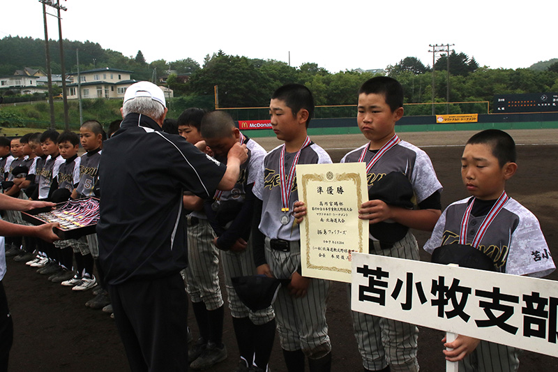 メダル授与の拓勇ファイターズ