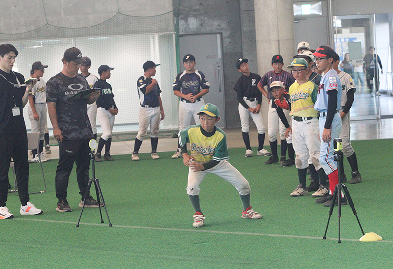 走力チェックの30M走に挑んだ選手たち