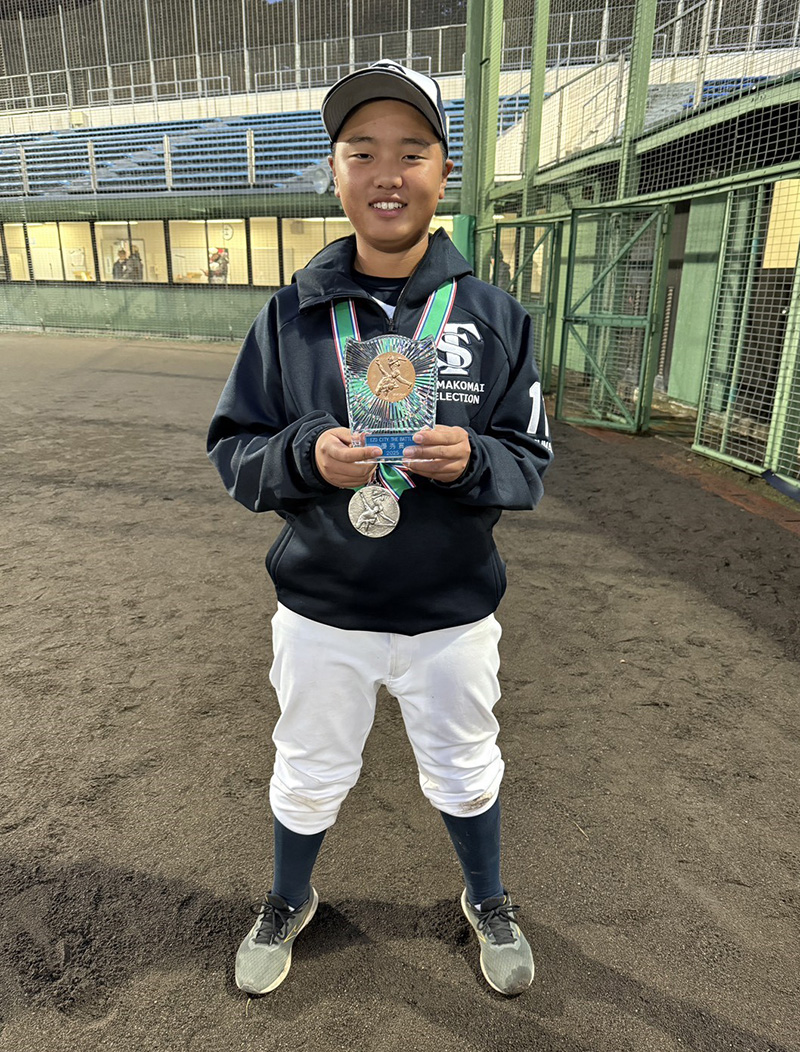 優秀賞・佐々木選手（苫小牧選抜）