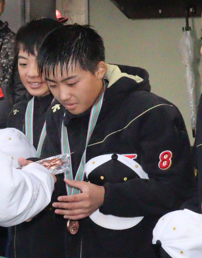 優秀賞・岩間選手（日高選抜）
