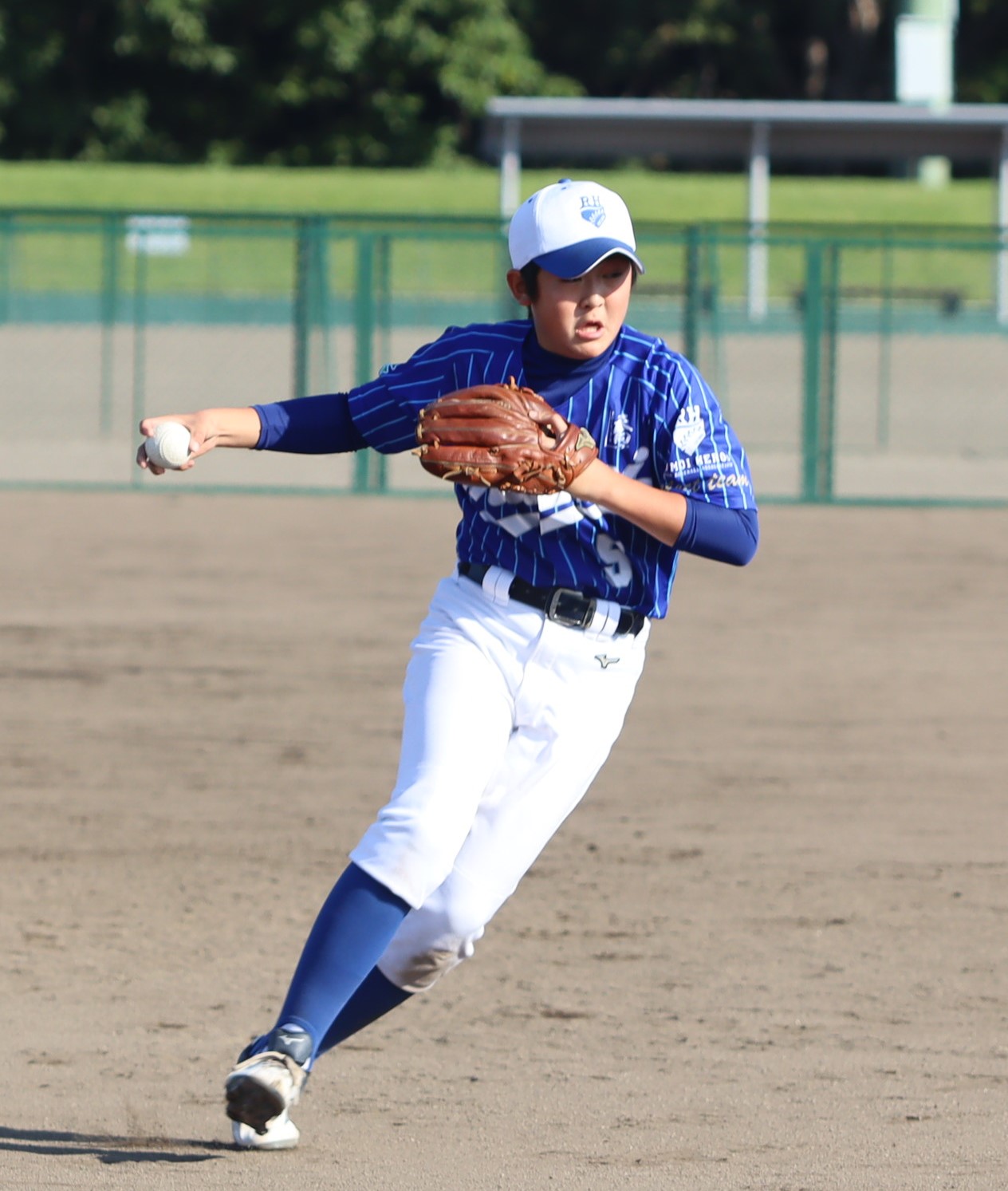 好守を見せた長谷川選手（留萌選抜）