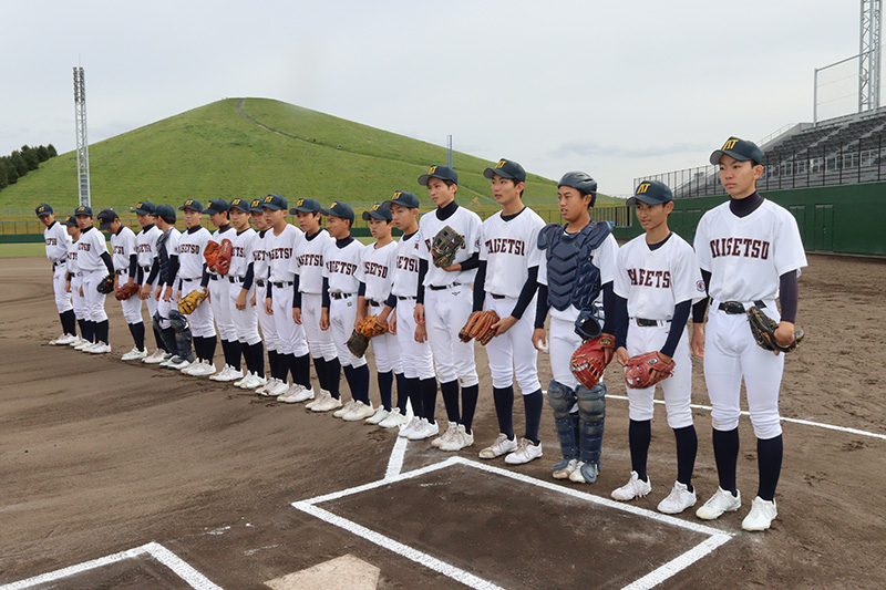 試合前の旭川大雪ボーイズ