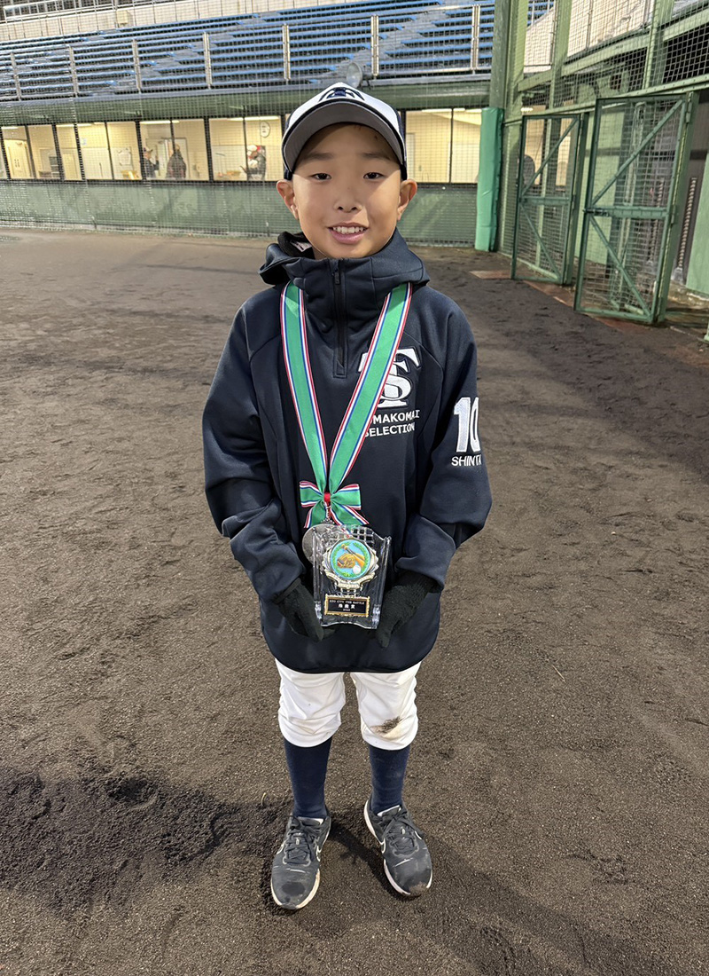 殊勲賞・須藤主将（苫小牧選抜）