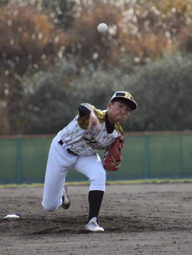 オホーツク戦で完封劇を見せた岩間投手=(写真・チーム提供)