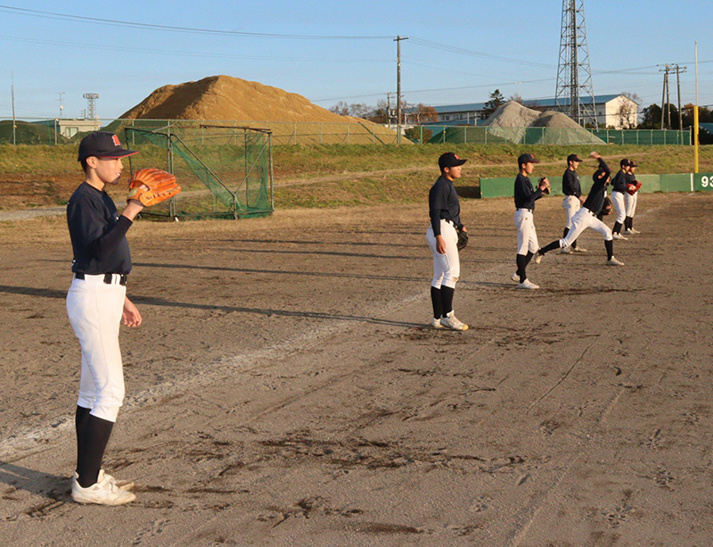 キャッチボールの様子（恵庭）