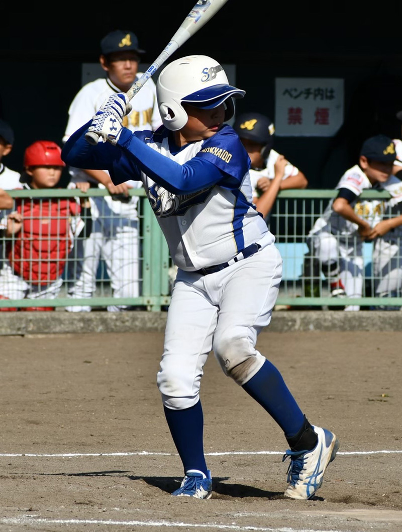 強打の主将北川陽大選手（昭和ブルーホークス）