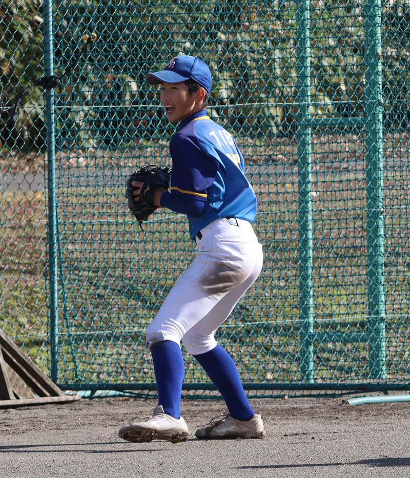 明るくチームをけん引していた井部主将（北広島）