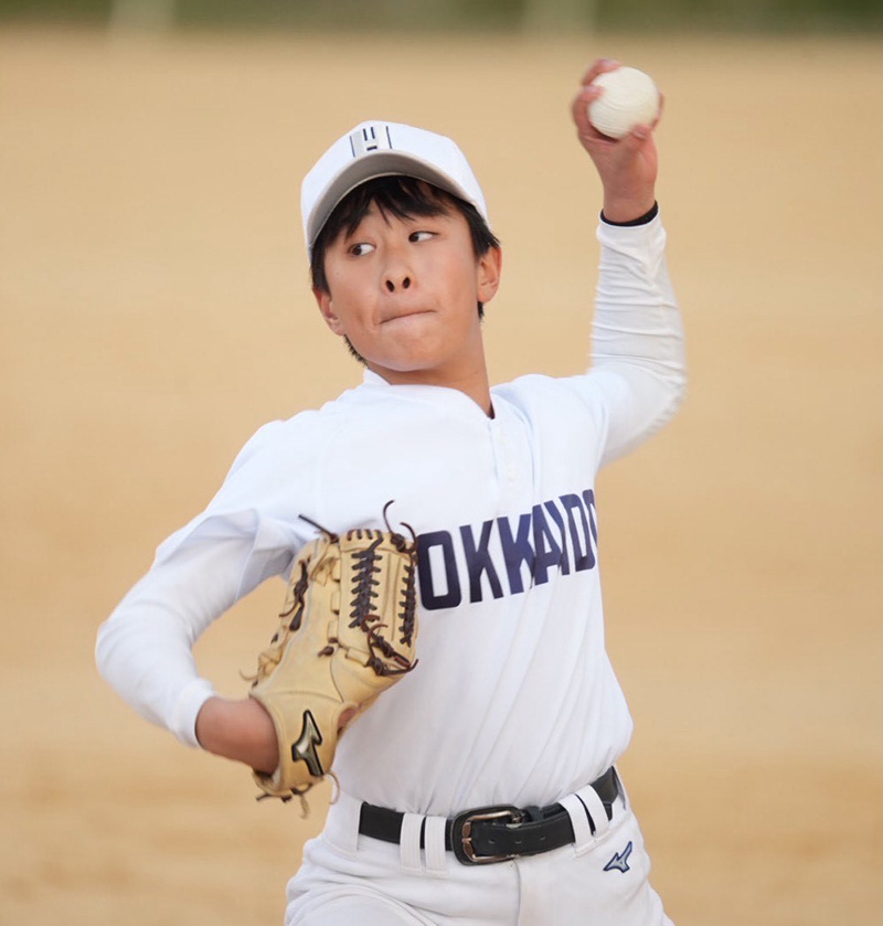 好リリーフを見せた岡田投手（北海道選抜）