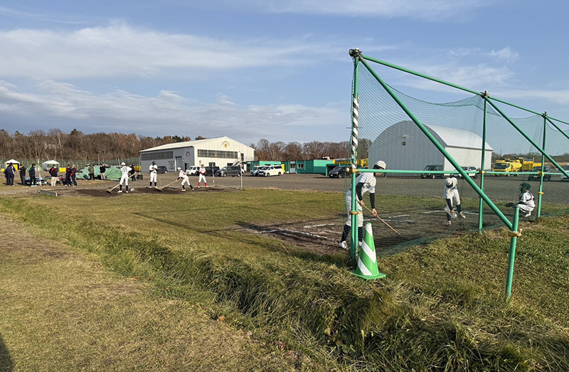 新設されたブルペン（札幌東）