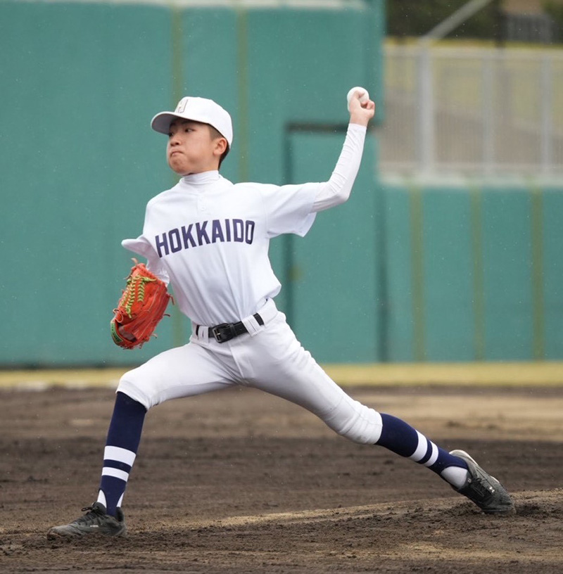 決勝の先発を任された三谷投手（北海道選抜）