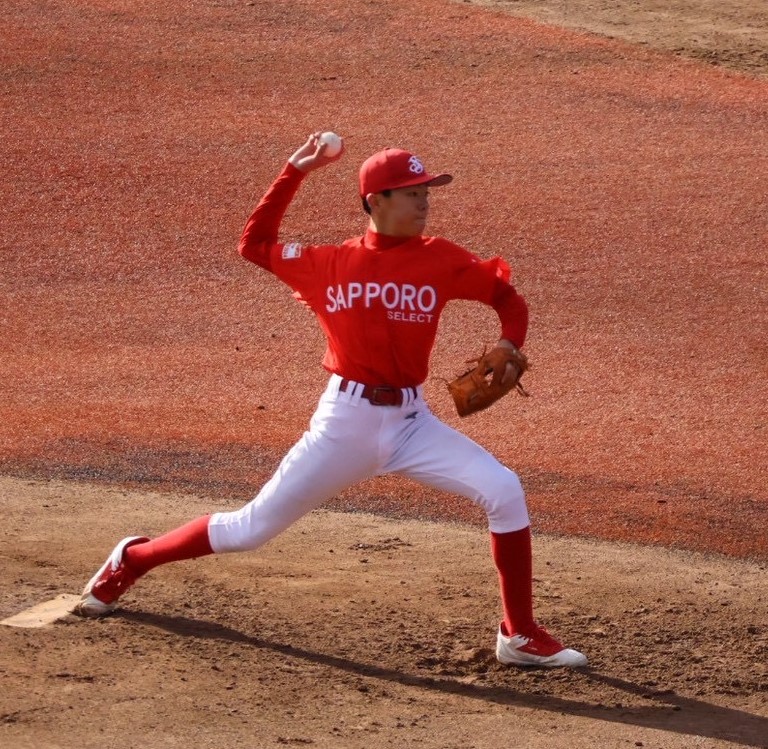 第2戦の先発を託された大浦投手（札幌選抜）