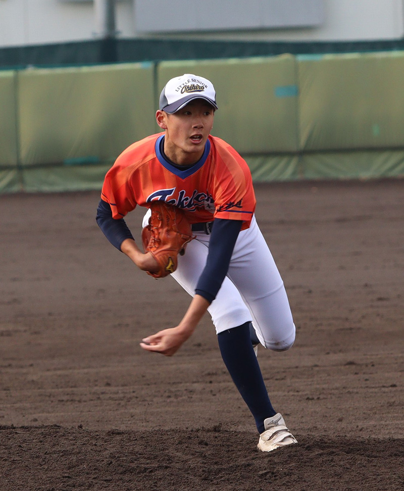 粘り強い投球を見せた栩内投手（とかち帯広）