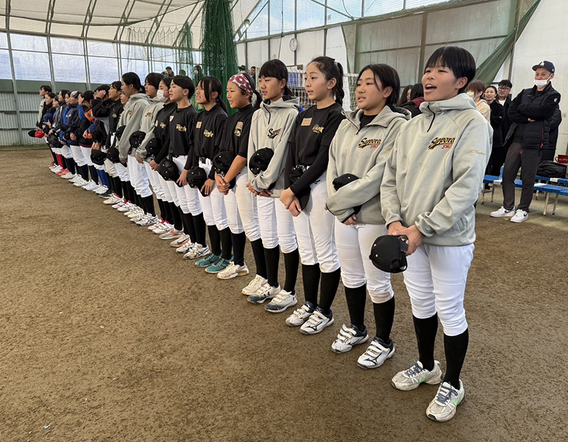 練習前のJBC北海道ナイン