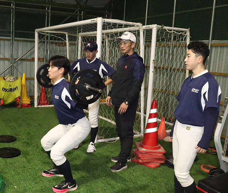 高校野球に向けフィジカルアップを目指す3年生