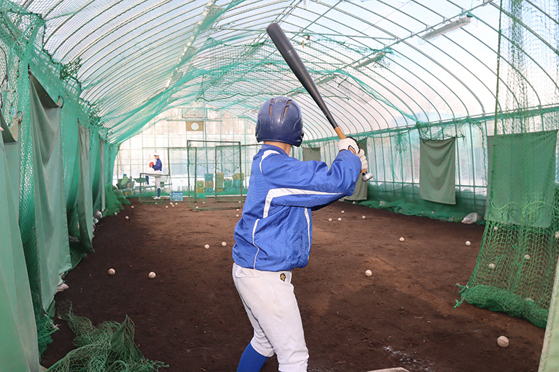 投手と打者の実践練習・札幌ボーイズ