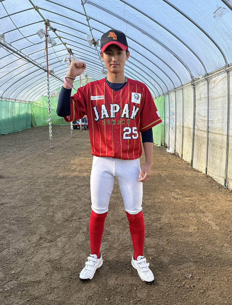 ボーイズ東北選抜に選出された菊地健斗投手（札幌豊平ボーイズ）