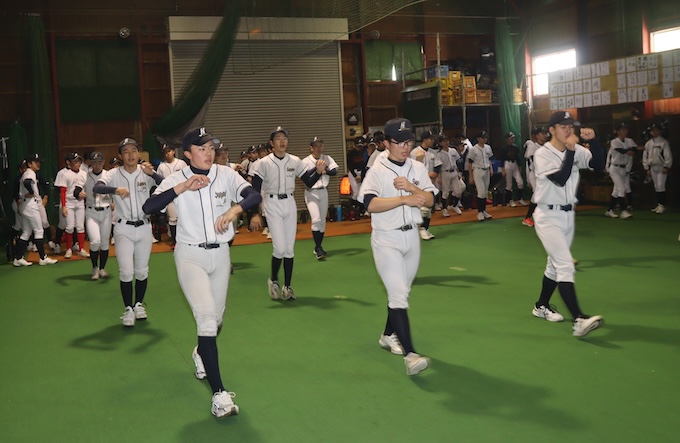 ウォーミングアップの札幌北ナイン