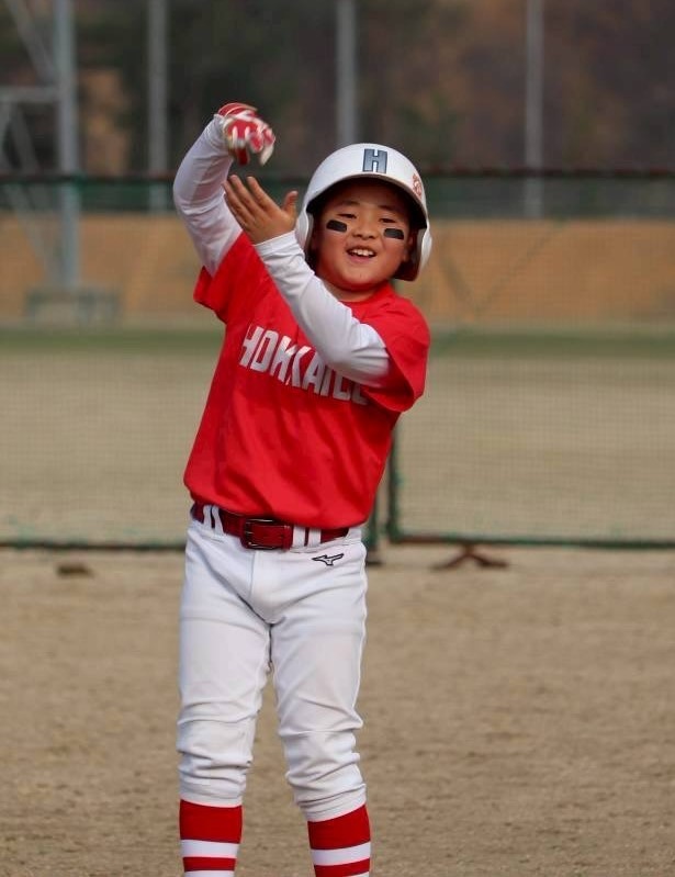 ガッツポーズの工藤選手