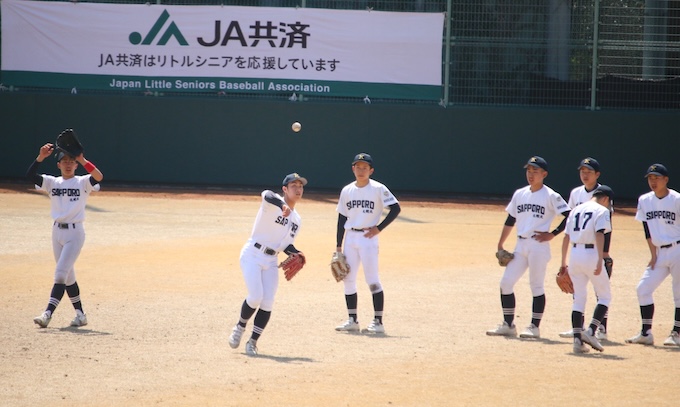 札幌北のシートノックの様子