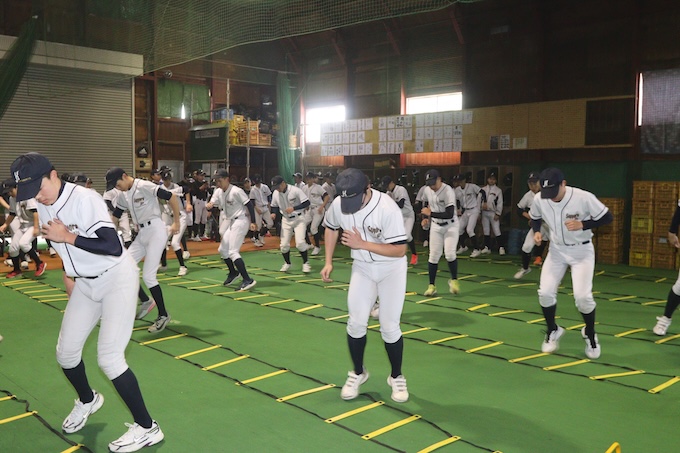 ラダートレーニングする札幌北ナイン