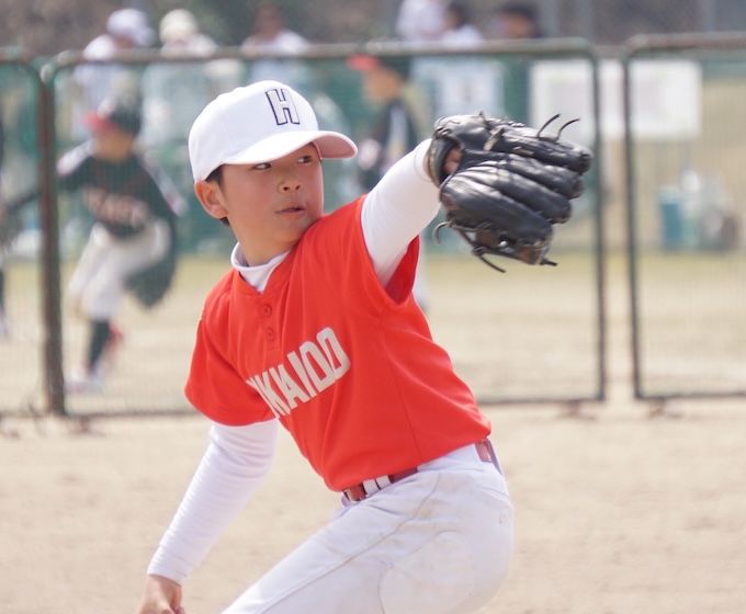 準決勝に投げた佐々木投手（ACE)