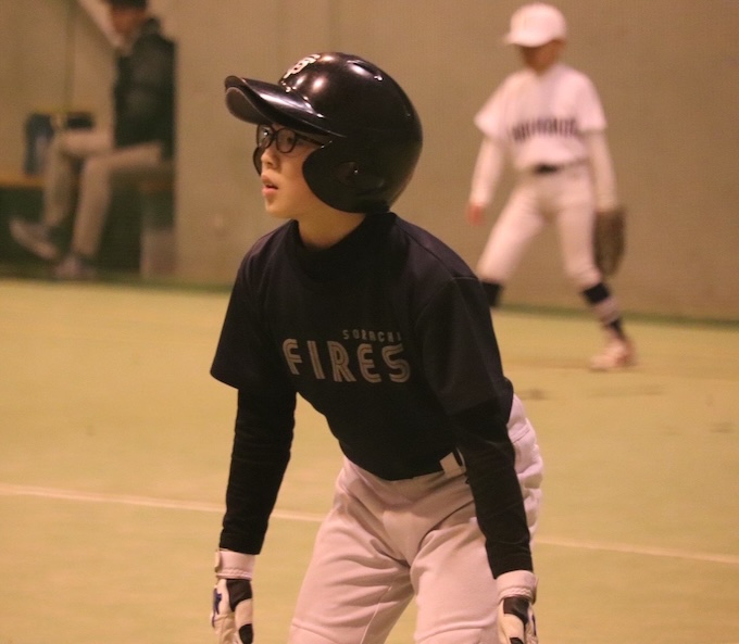 冬季練習に励む空知ファイヤーズナイン