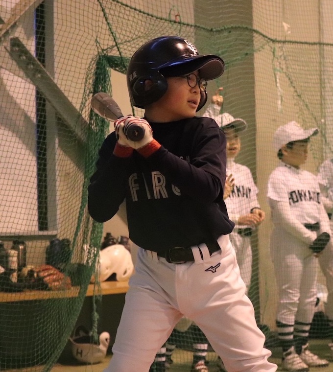 冬季練習に励む空知ファイヤーズナイン