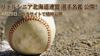リトルシニア北海道連盟　選手名鑑を29日公開