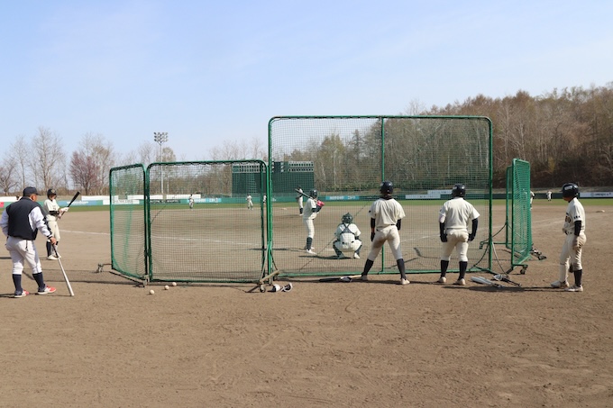実践練習にも力を注ぐ北広島中央ナイン