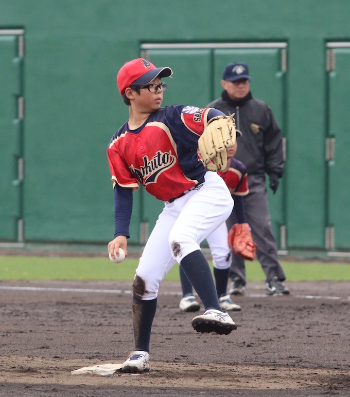 先発の神村投手（北都タイガース）