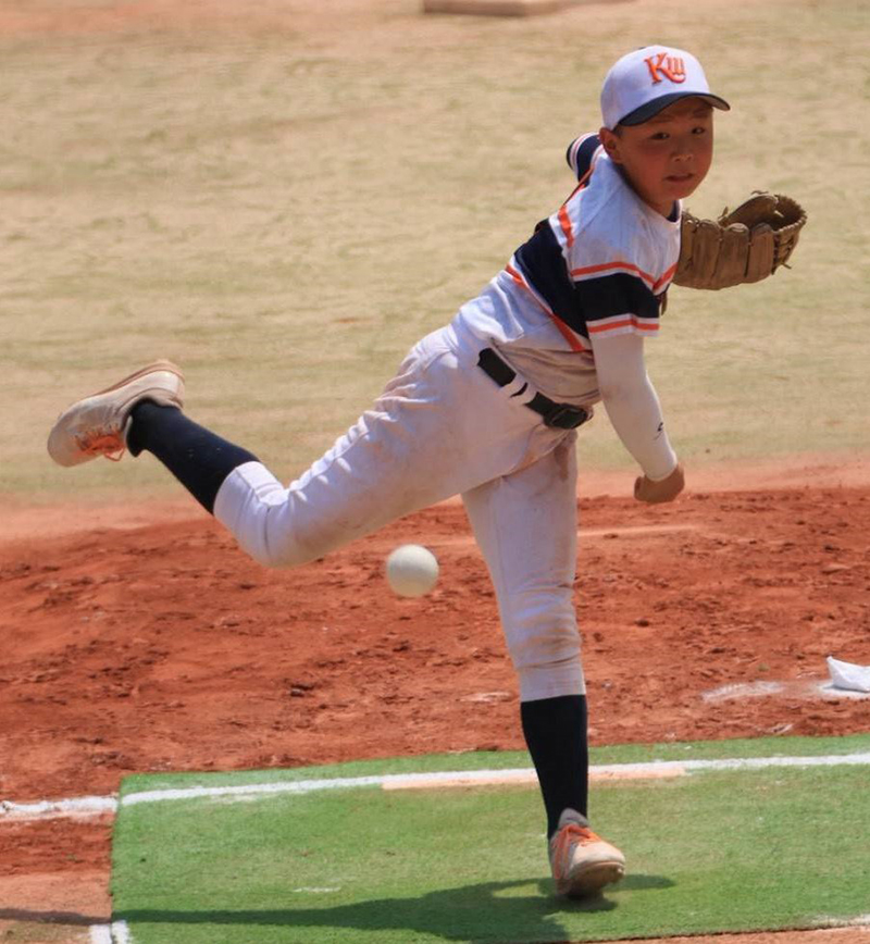 リリーフで登板した藤堂投手（柏）