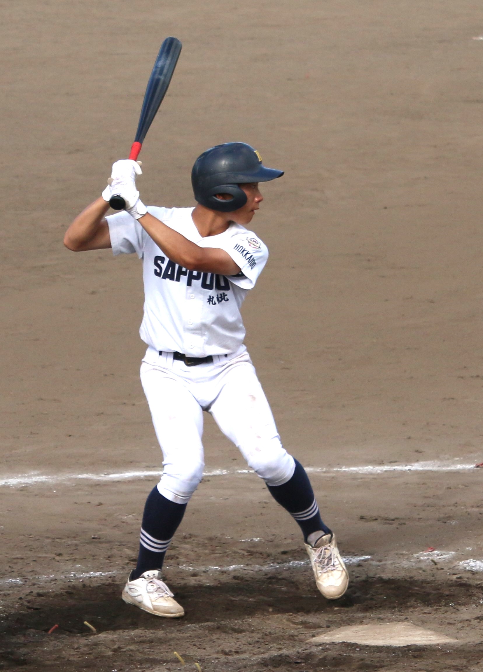3安打の活躍を見せた部田（札幌北）