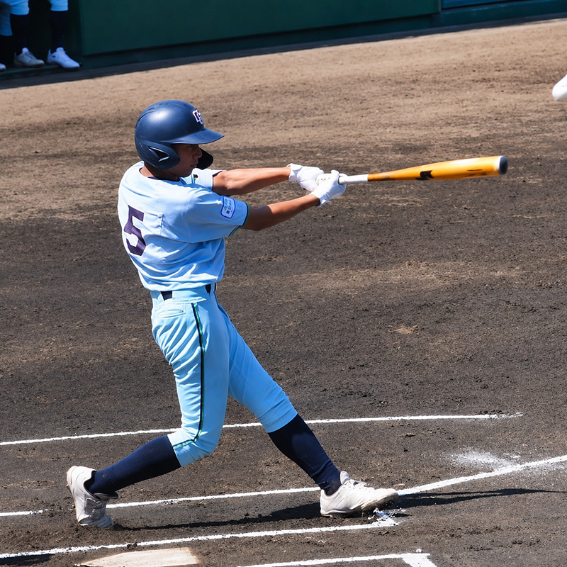 2安打と大活躍の山中選手（大空リトルシニア）
