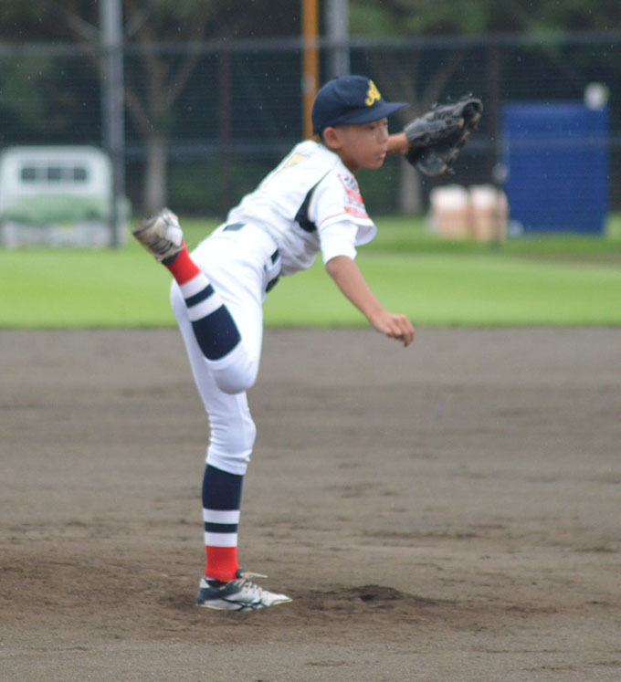 3回を1失点に抑える好投を見せた奈良投手（上磯有川）