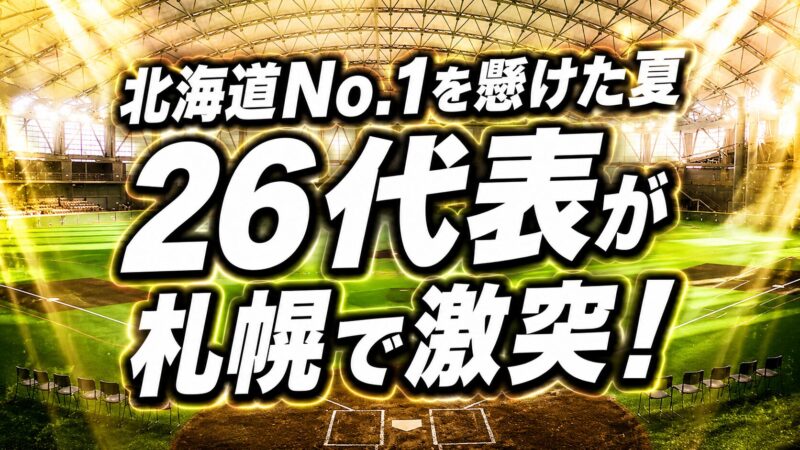 北海道No.1を懸けた夏　26代表が札幌で激突！ 