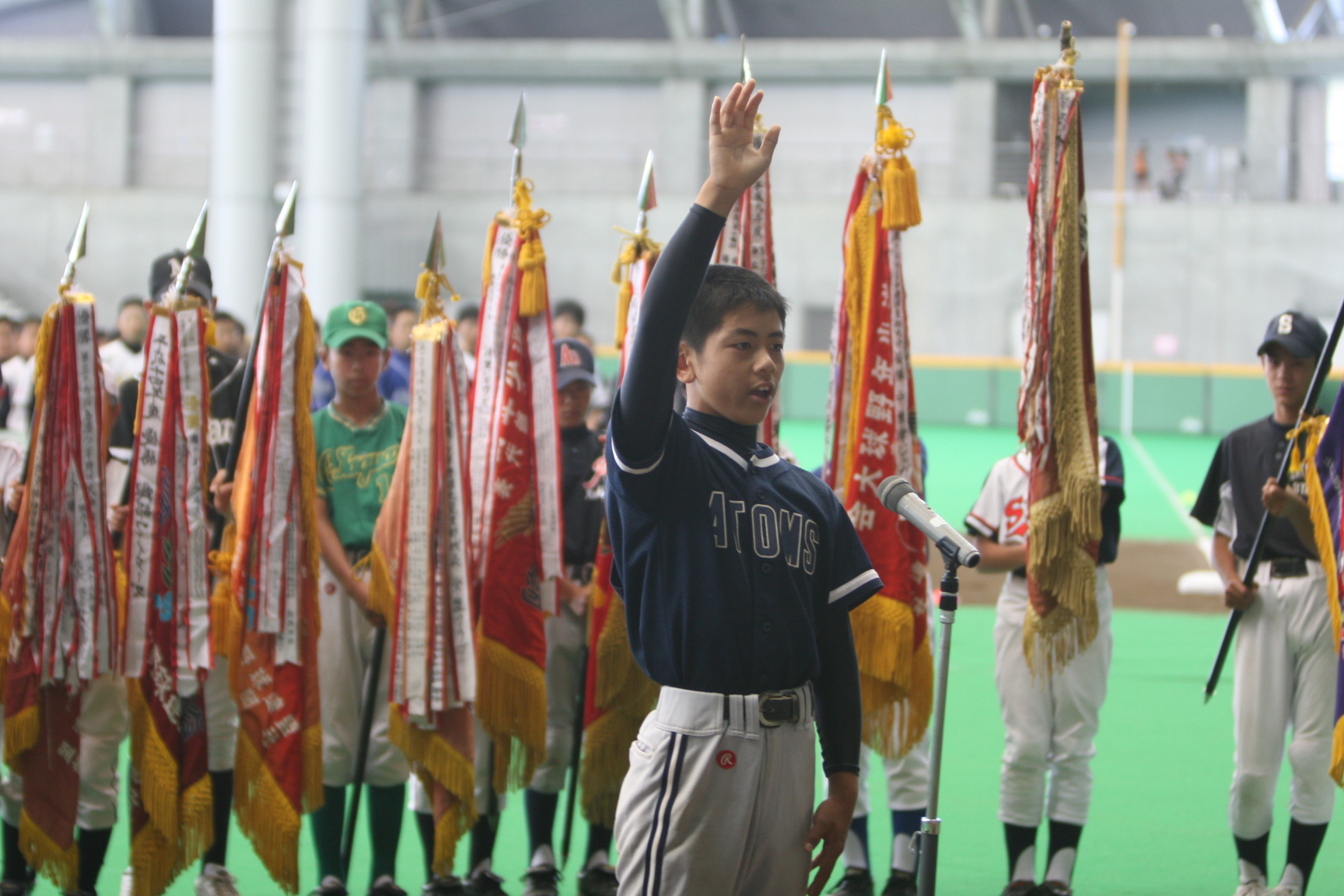 昨年行われた全道少年野球大会開会式で行われた選手宣誓