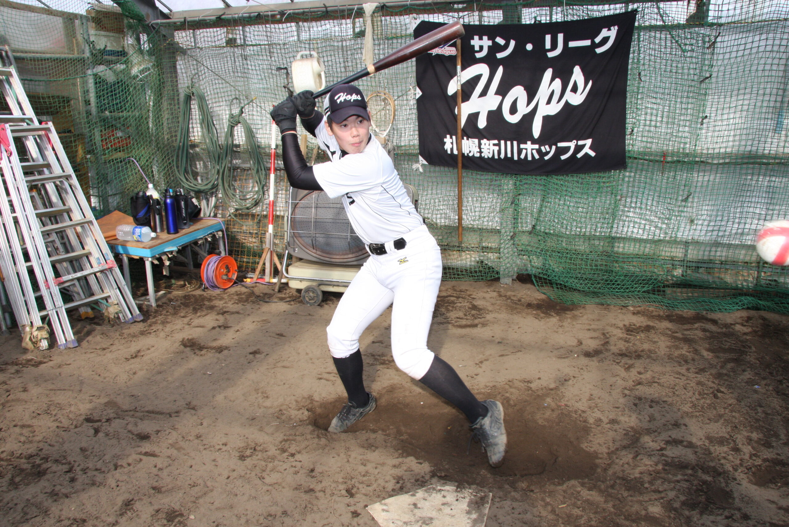 練習に励む竹ヶ原選手