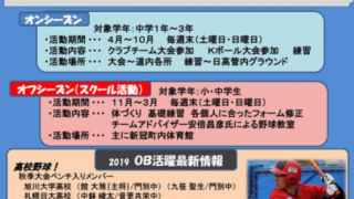 ＜体験者募集＞日高ベースボールクラブ 