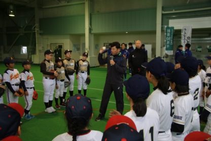 元日本ハムの森本さん＆建山さんによる野球教室＜がんばろう北海道＞ 