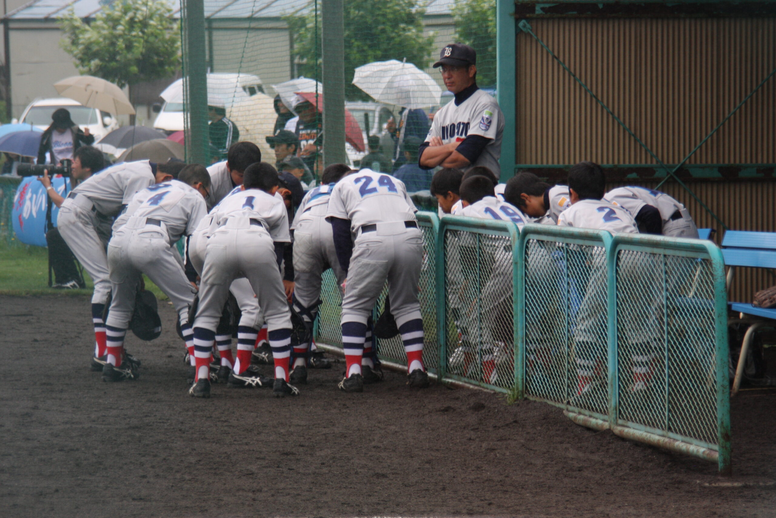 試合前のあいの里ベンチ