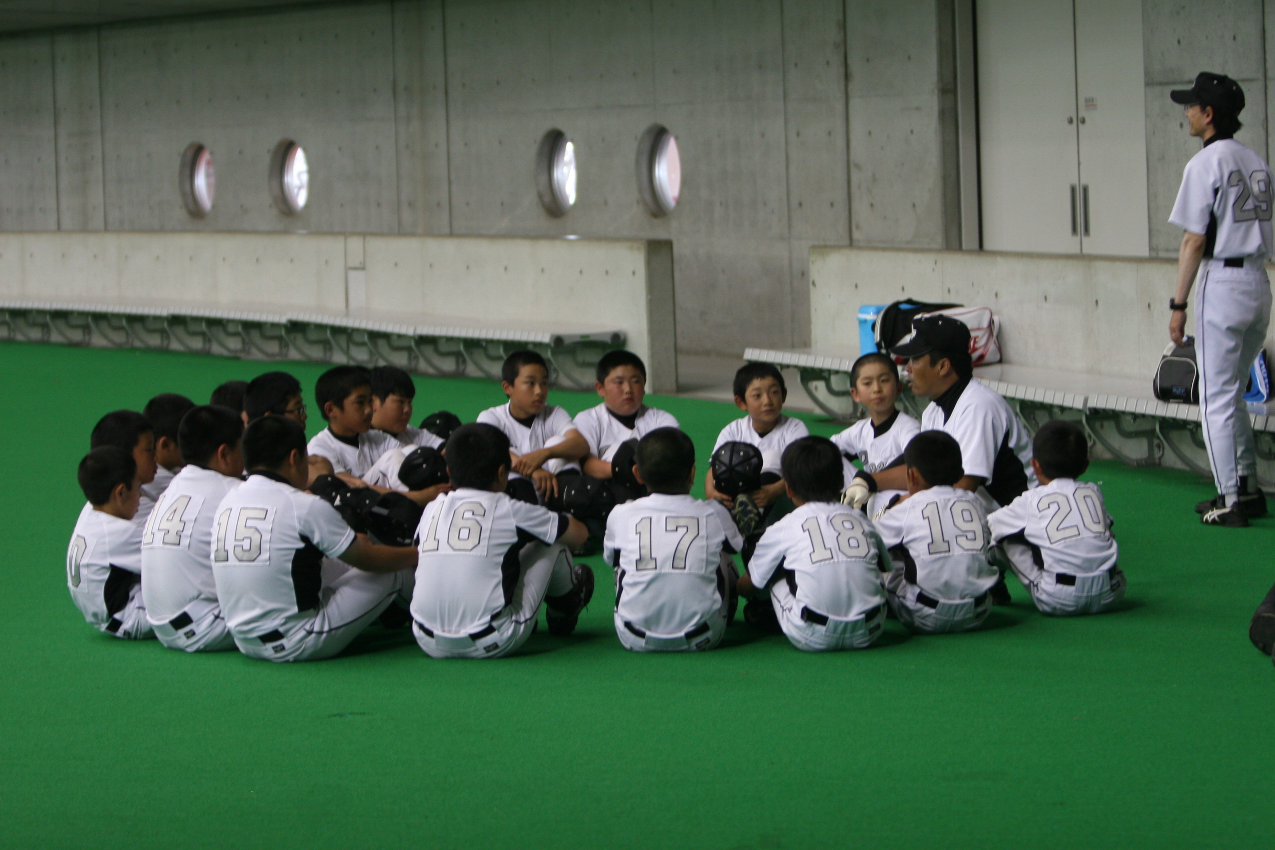 みゆきフェニックス試合前ミーティング