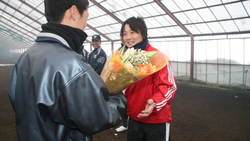 女子プロ野球に合格した山崎まり！ 