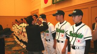 リトルシニア台湾遠征選抜チームが結団式 