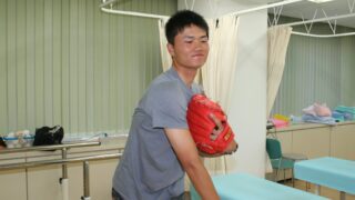けがの肩も回復、夏にかける札幌南高の熊谷君 